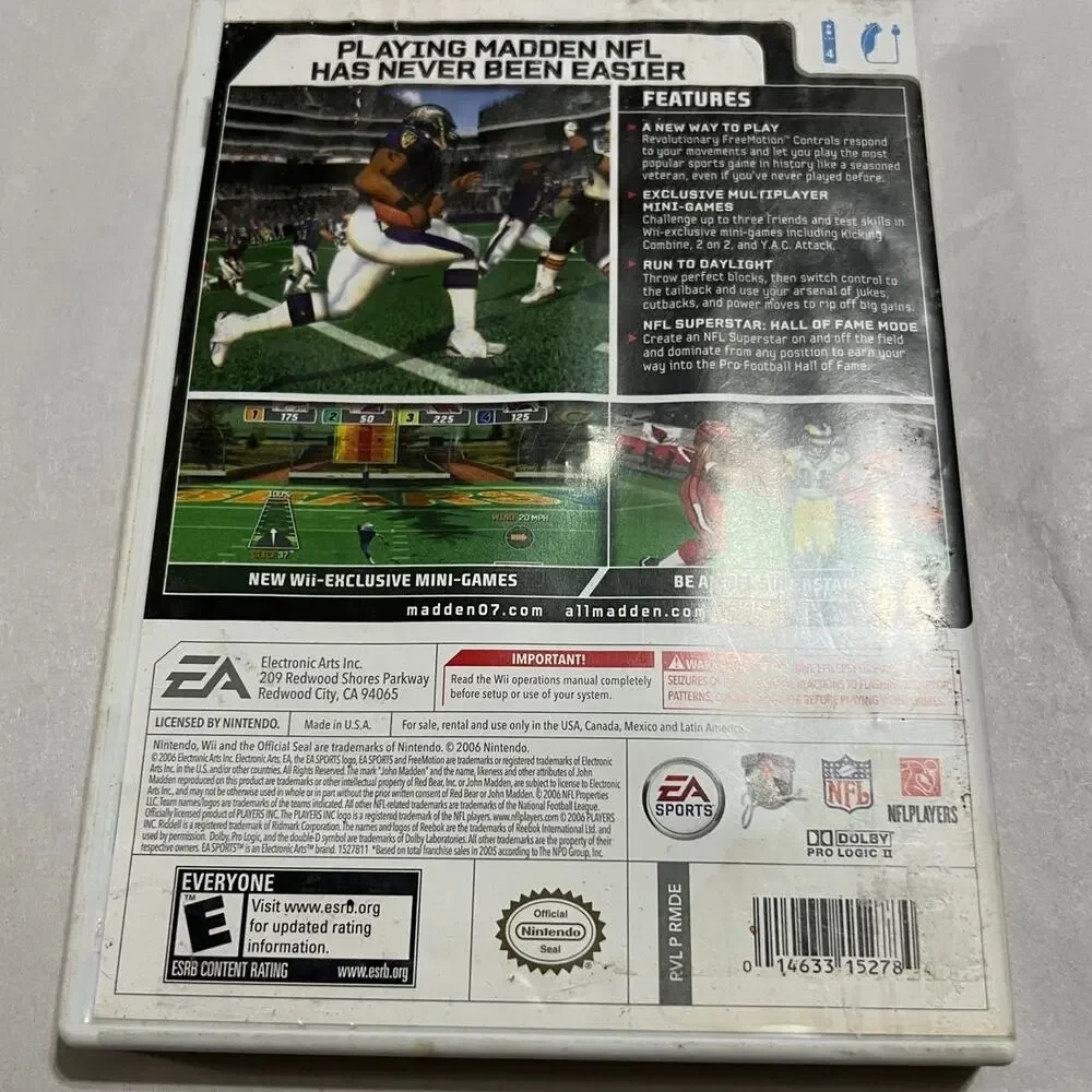 EA Sports Madden NFL 07 for Nintendo Wii Complete in Box